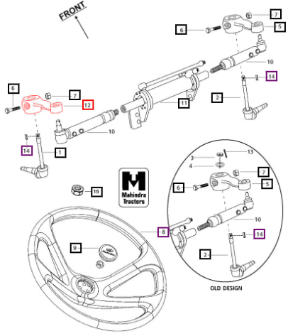 Mahindra Knuckle Arm LH 007601011C1