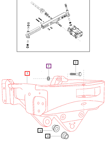 Mahindra Tractor Support Assy. Front Axle 007602482C91