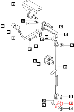 Mahindra 4WD Actuation Lever 007610362C11