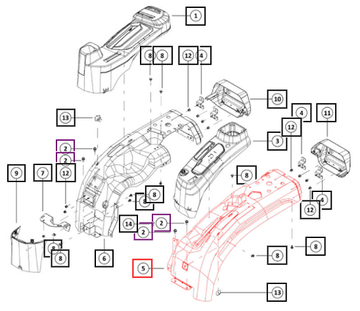 Mahindra Fender LH 007653693K91