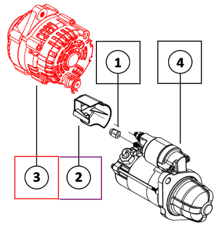 Mahindra Alternator 50A 007707125N91
