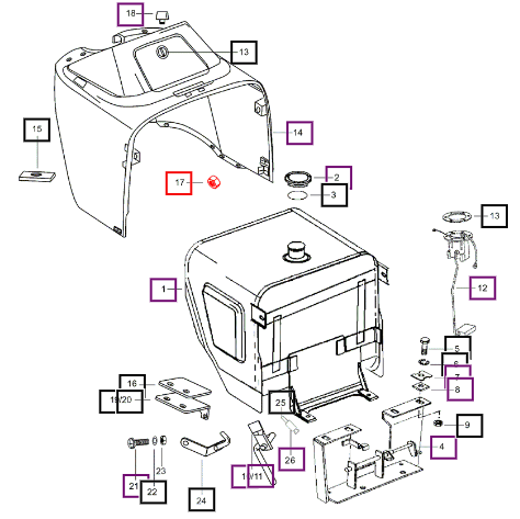 Mahindra Nut Float (Between Scuttle And Fuel Tank) 008000149B1