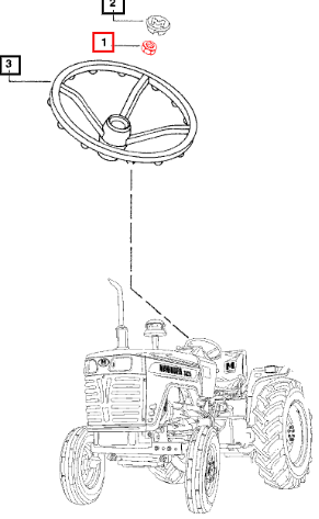 Mahindra Nut Wheel End, 3325' 008000342B1