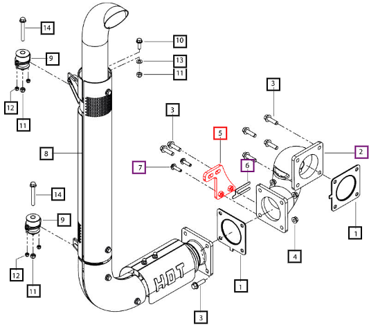 Mahindra Bkt Elbow Mtg 008007427D1