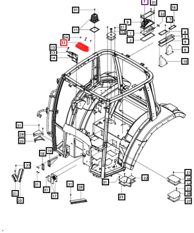 Mahindra Bellow Steering 008008283D2