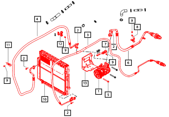Mahindra Tractor Kit- Engine Side Hvac 008012729U91