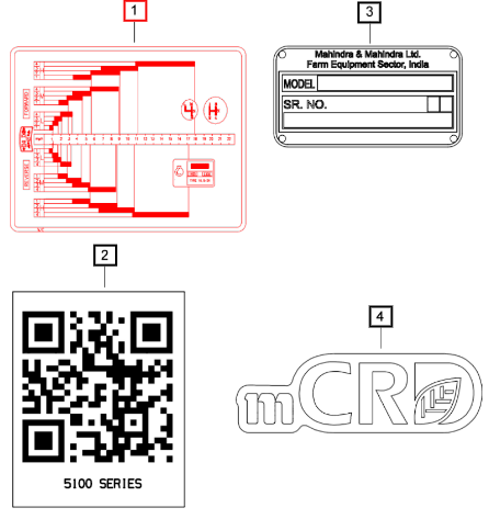 Mahindra Sticker Speed Chart - 4Wd 008012777V1