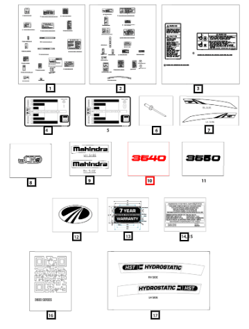Mahindra Sticker Emboss 3640 008013046D1