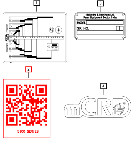 Mahindra Sticker Qr Code 008016611V01