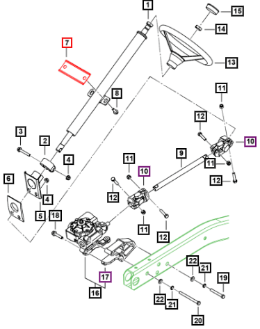 Mahindra Anti Squeak Steering Column Bracket 0080680