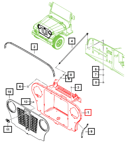Mahindra Roxor Radiator Guard Assy Primer 2018-2020 0102DAD01220NPR