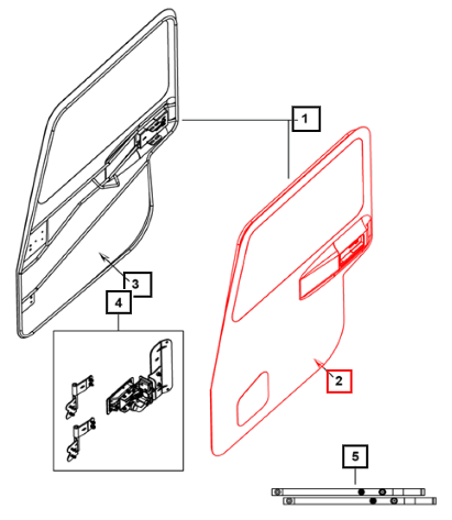 Mahindra Roxor Door Fabric LH 0103AUA00491N
