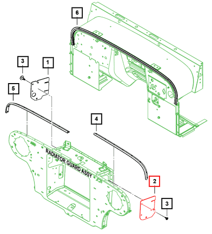 Mahindra Air Guide Radiator RH 0304AAB01371N