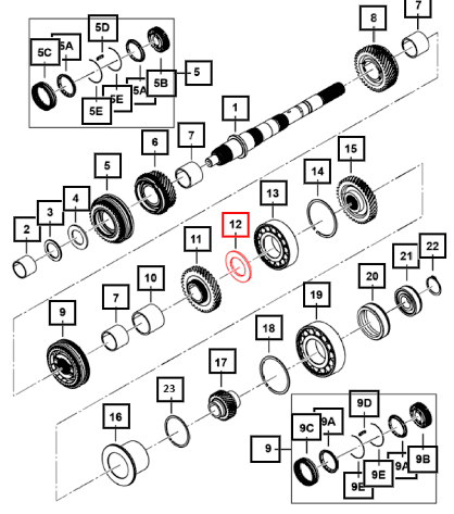 Mahindra Spacer 1St Gear Int Brg 3.10 0703DD2030N