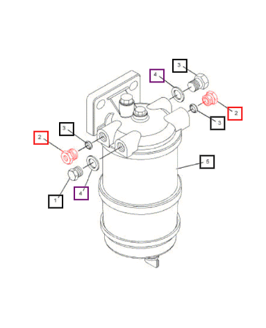 Mahindra Nut, Fuel Line 1/2 Inch 097-6268