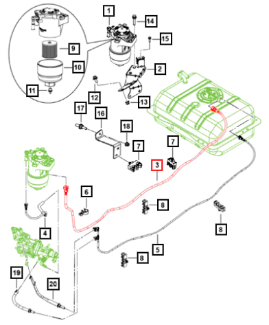 Mahindra Fuel Line Tank To Filter 1001CAA17121N