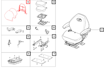 Mahindra Seat Back Rest Kit 10269420611C036