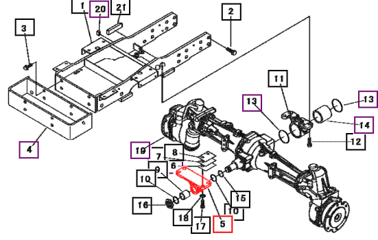 Mahindra Front Axle Bracket Front 10302124AG1