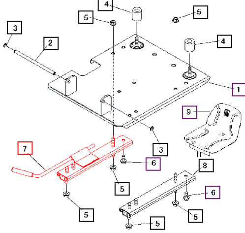 Mahindra Seat Adjuster 10303421000