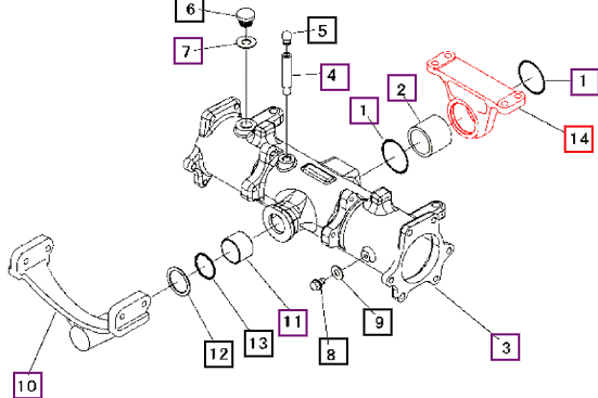 Mahindra Front Axle Rear Bracket 10442141BR1