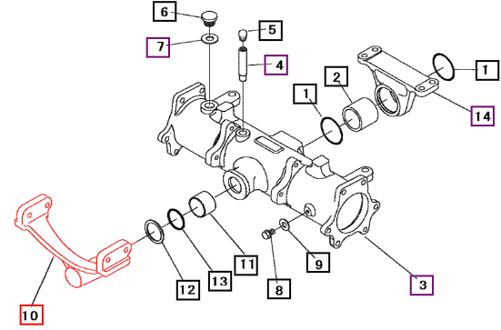 Mahindra Front Axle Front Bracket 10442142AG1