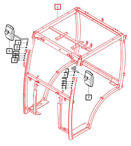 (Sold Out) Mahindra Tractor Frame Comp , Cabin/K1 11107032001GB