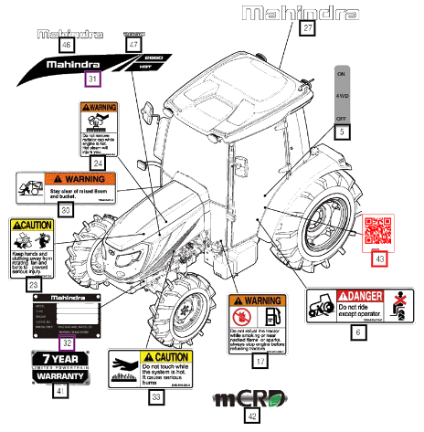 Mahindra 2600 Series QR Code 11339020010