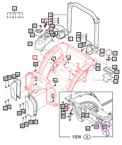 (Sold Out) Mahindra Tractor Frame Comp , Noncabin 11457012100MR