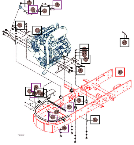 Mahindra Tractor Frame Comp Axle 11514082200ED