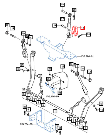 Mahindra 3 Point Bracket , Top Link 11615251100