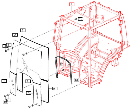 (Sold Out) Mahindra Tractor Frame Comp 2538Sh 12397012101GB