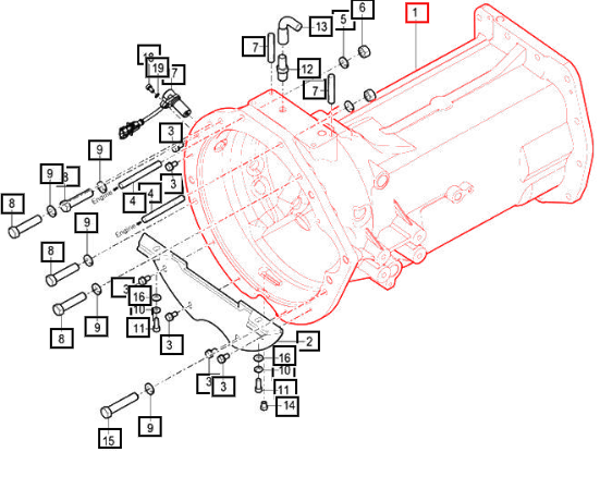 Mahindra Tractor Case, Fr Transmission 12622100012M