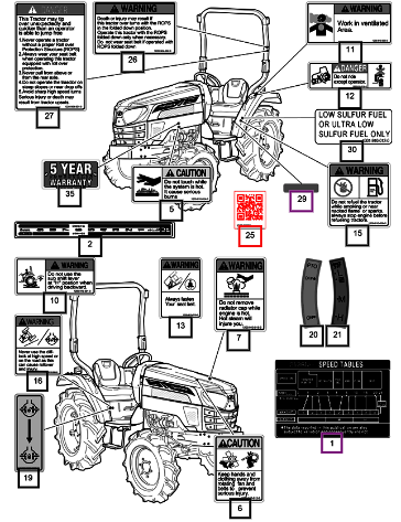 Mahindra 2500 / 2600 Series QR Code 12629020010
