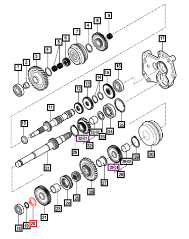 Mahindra Washer , 30X46X05 12632210020