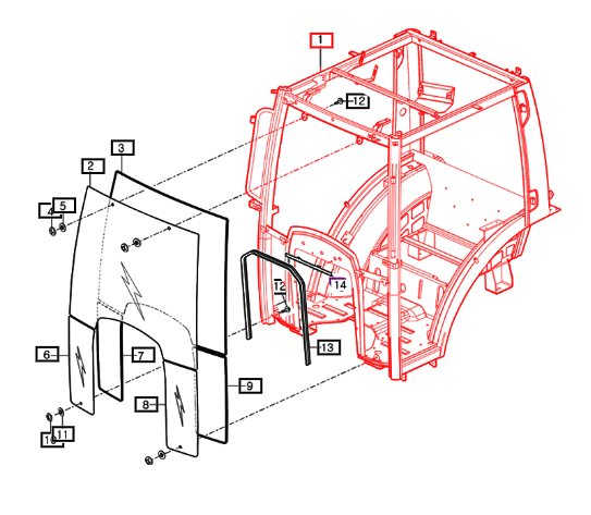 (Sold Out) Mahindra Tractor Frame Comp 12647012100GB