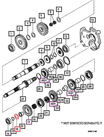 Mahindra Washer, 28X46X02 13212410010