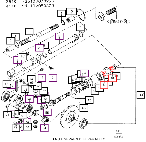 Mahindra Nut Hex. (M30)  B=41 14254310060