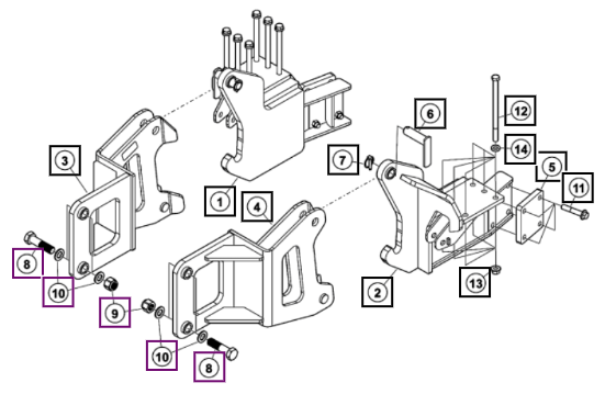 (Sold Out) Mahindra Tractor Subframe Set 14300052
