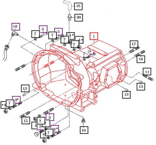 Mahindra Tractor Case, Fr Transmission 14502010013M