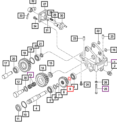 Mahindra Washer, 17X25X3  2810Hst 14722710090