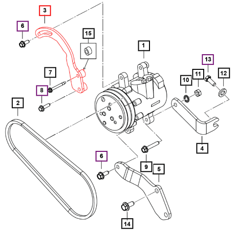 Mahindra Compressor Adjustor Bracket 151610