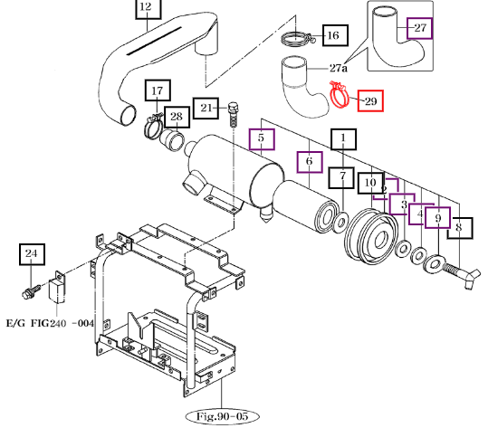 Mahindra Clamp (70) (For Air Cleaner) 15191010040