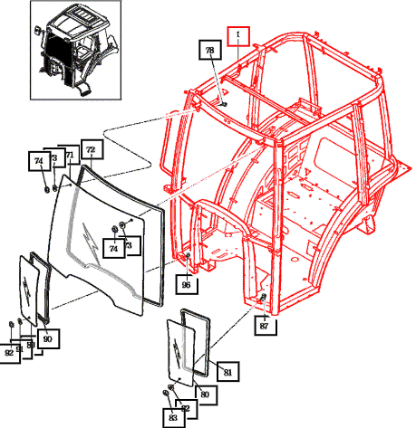(Sold Out) Mahindra Tractor Frame Comp, Cabin/5010Sh 15547012101GB