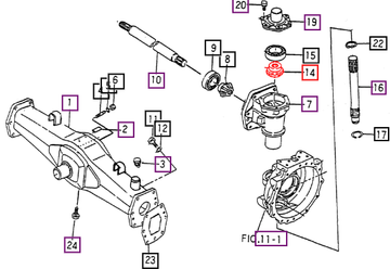 Mahindra Bevel Gear 17T 15604340034