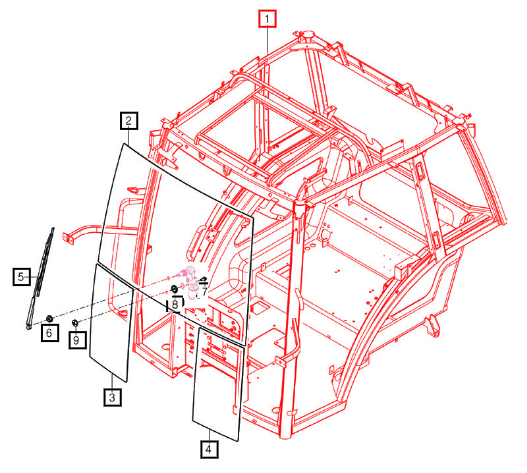 (Sold Out) Mahindra Tractor Frame Comp , Cabin 15877012000GB