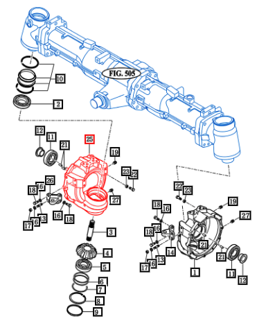 Mahindra Final Drive Case B RH 15894130221M