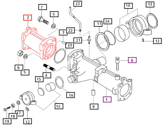 Mahindra Front Axle Case 17994369000