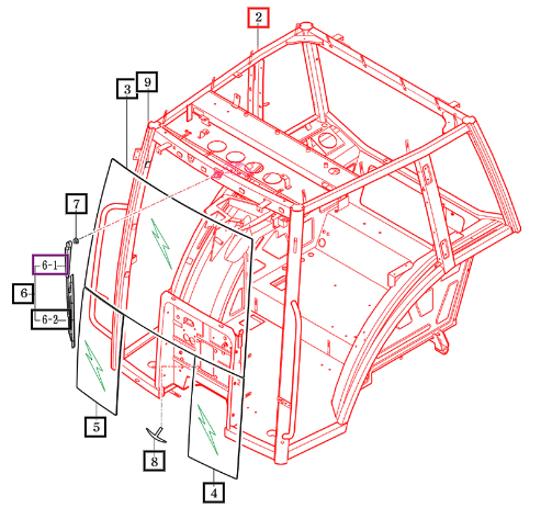 (Sold Out) Mahindra Tractor Frame Comp, Cabin 19157012000GB
