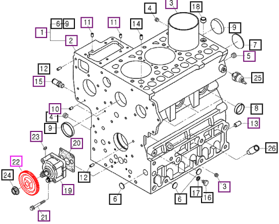 Mahindra Oil, Pump Drive Gear 1920235661