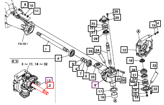 Mahindra Axle Shaft RH 19473135000